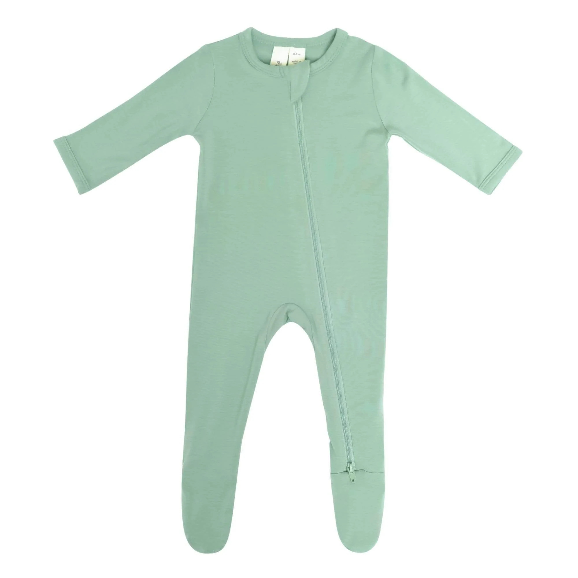 Zippered Footie in Matcha | Kyte BABY