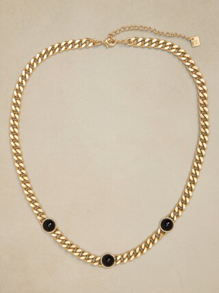 Three Stone Onyx Necklace | Banana Republic Factory