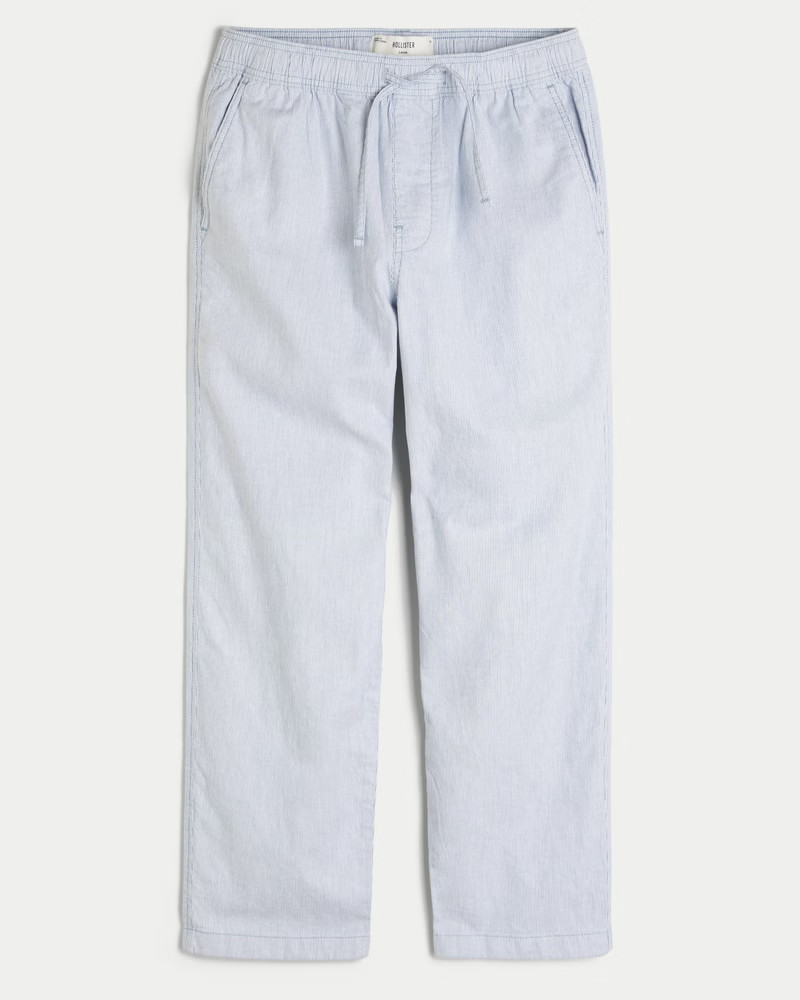Men's Loose Linen-Blend Pull-On Pants from Hollister | Hollister (US)