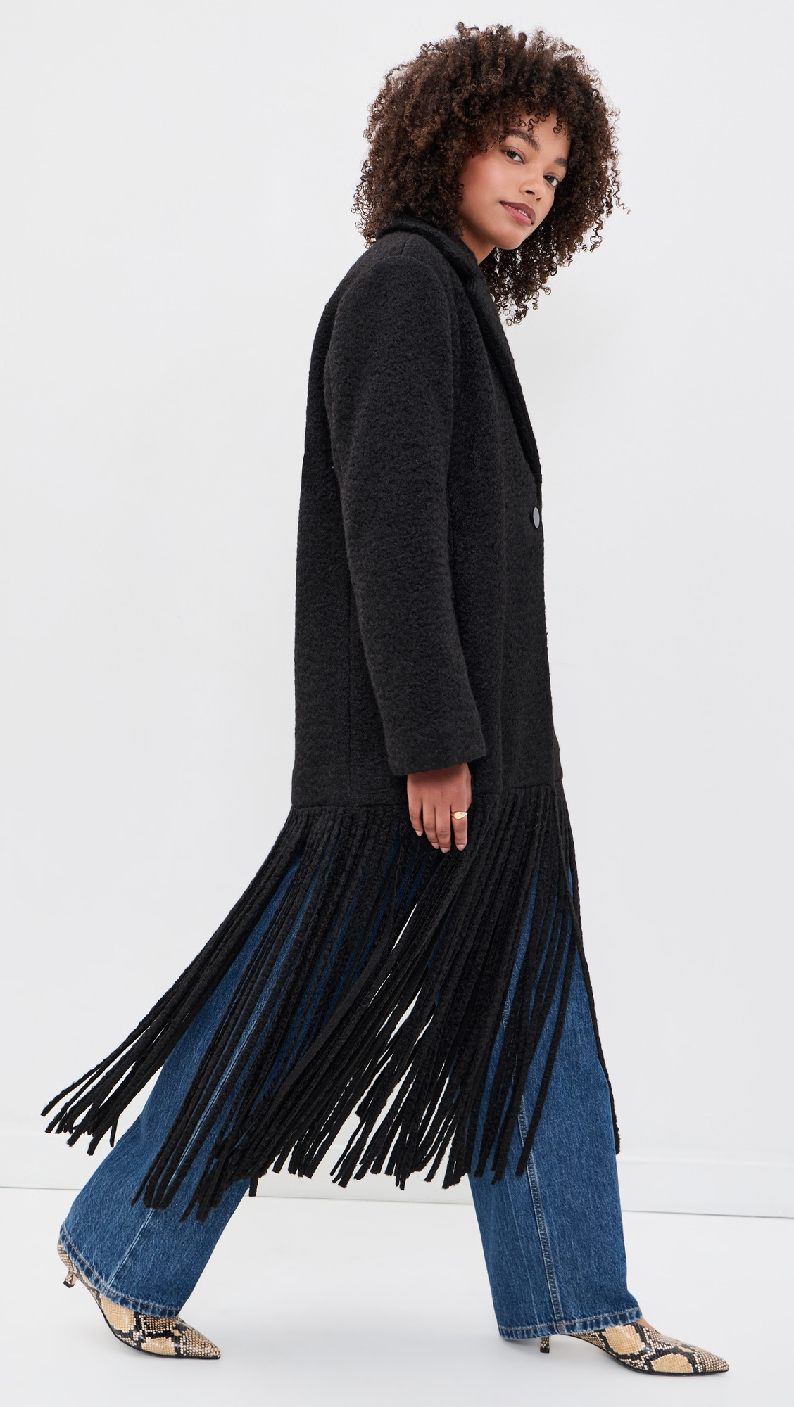 SIMONMILLER Vero Fringe Coat Bordeaux XS | Shopbop