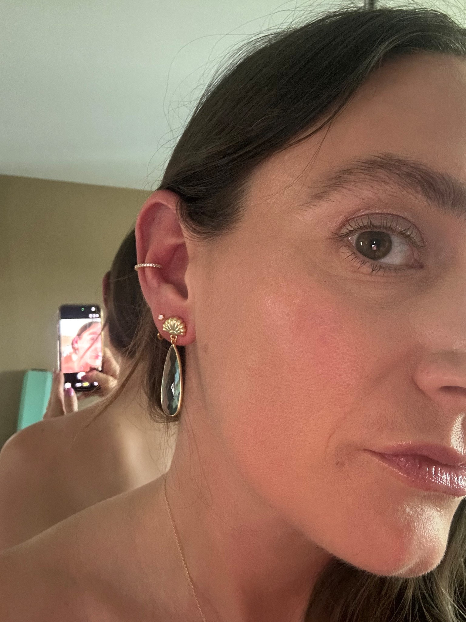 Earring-bling! ✨

I love layering jewelry to amplify an outfit and create a unique style. A side-swept hair-do allows highlighting beautiful jewelry. A sea glass teardrop earring paired nicely with a dainty wrap hoop and cuff. 

#LTKootd #LTKWedding