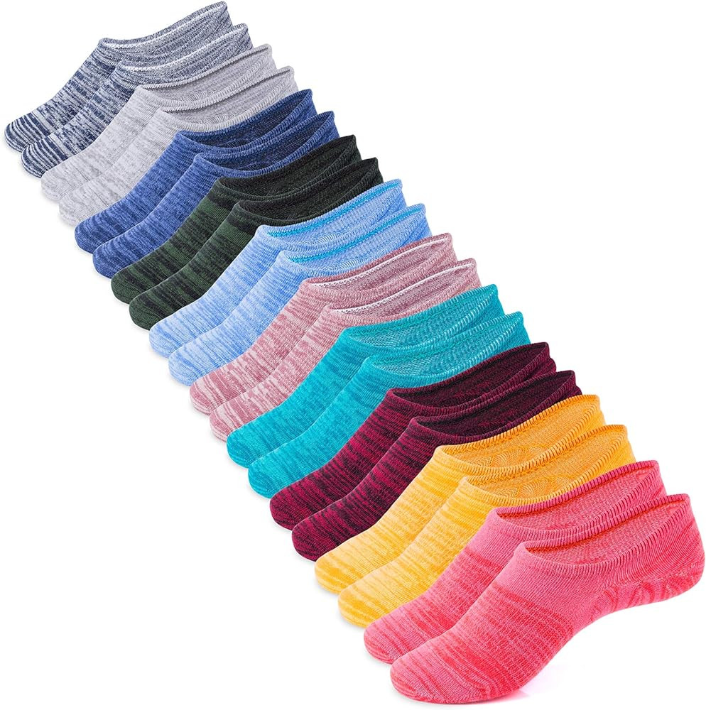 IDEGG No Show Socks Women 10 Pairs Low Cut Anti-Slid Novelty Athletic Casual Invisible Liner Sock... | Amazon (US)