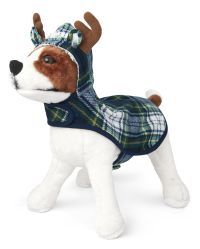 Dog Matching Family Christmas Moose Plaid Fleece Hooded Pajamas | The Children's Place | The Children's Place