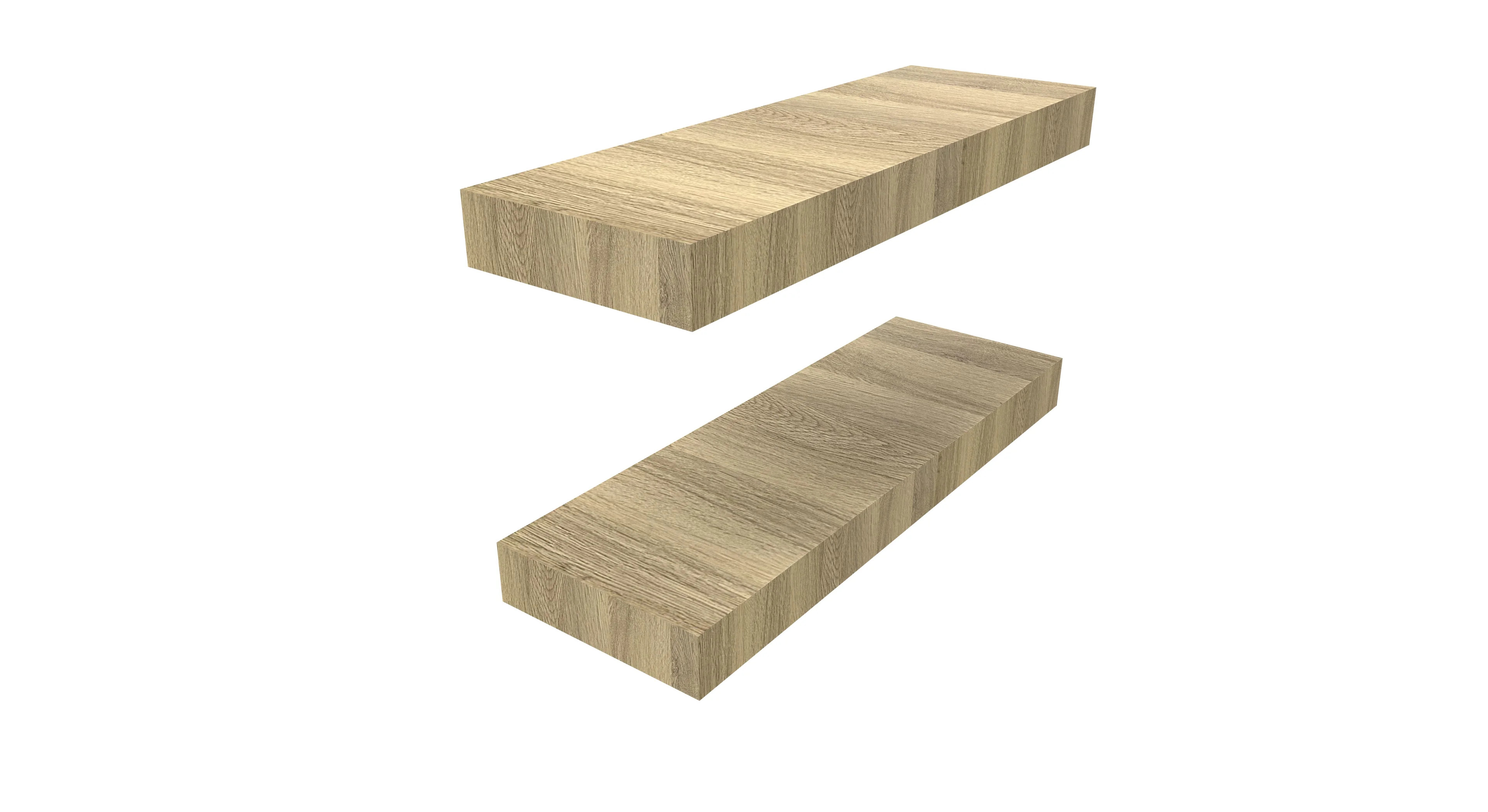 Mainstays 16.5" Wall Mounted Floating Shelves 2pack, Natural | Walmart (US)