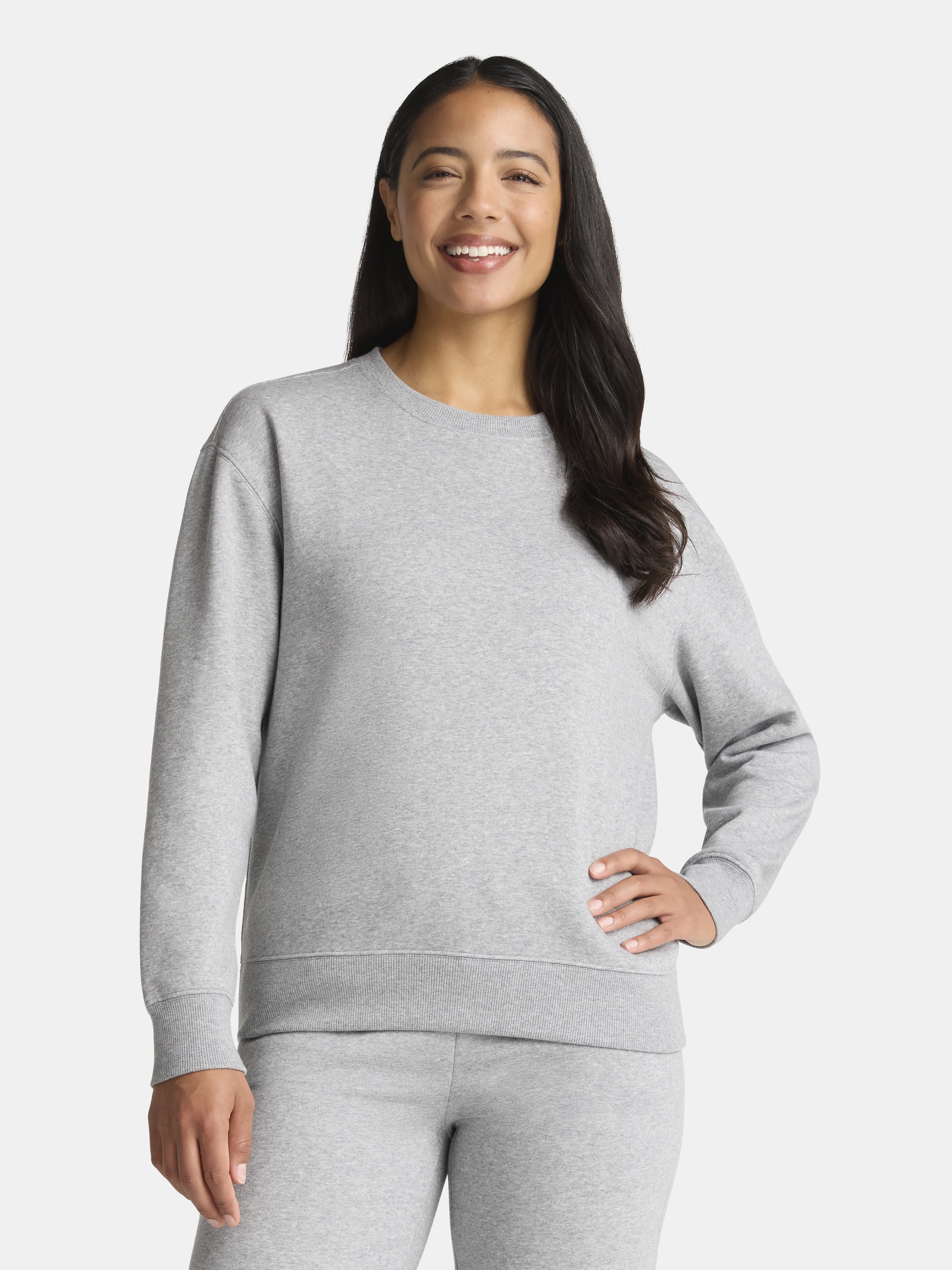 Athletic Works Women's Crewneck Fleece Sweatshirt, Sizes XS-XXXL | Walmart (US)