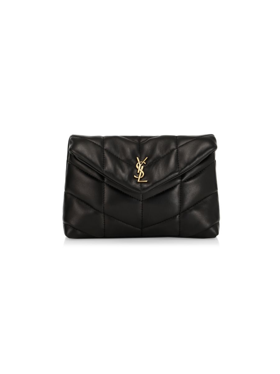 Small Puffy Quilted Leather Clutch | Saks Fifth Avenue