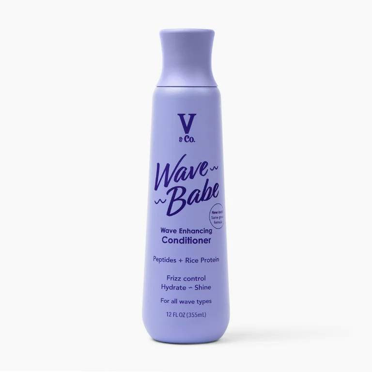 V&Co. Beauty Wave Babe Wavy Hair Conditioner with Peptide Technology, 12 fl oz, Squeeze Bottle | Walmart (US)