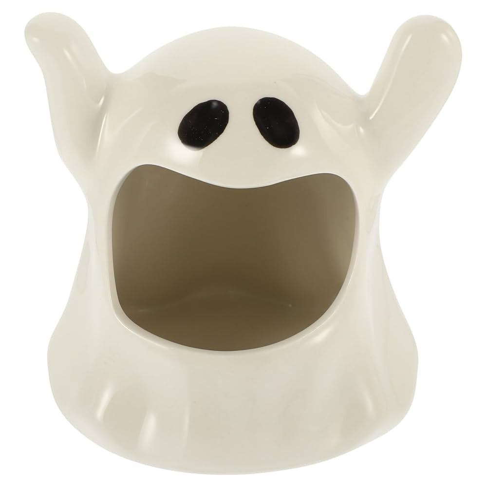 Halloween Ghost Shape Candle Holder, Ceramic Festival Decoration, 4.33 x 3.93 x 3.93 Inch, Hallow... | Amazon (US)