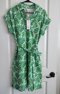 NWT $168 Lilly Pulitzer Emersyn Dress Kitts Green Crossgrain Shady Babe Sz Small | eBay US
