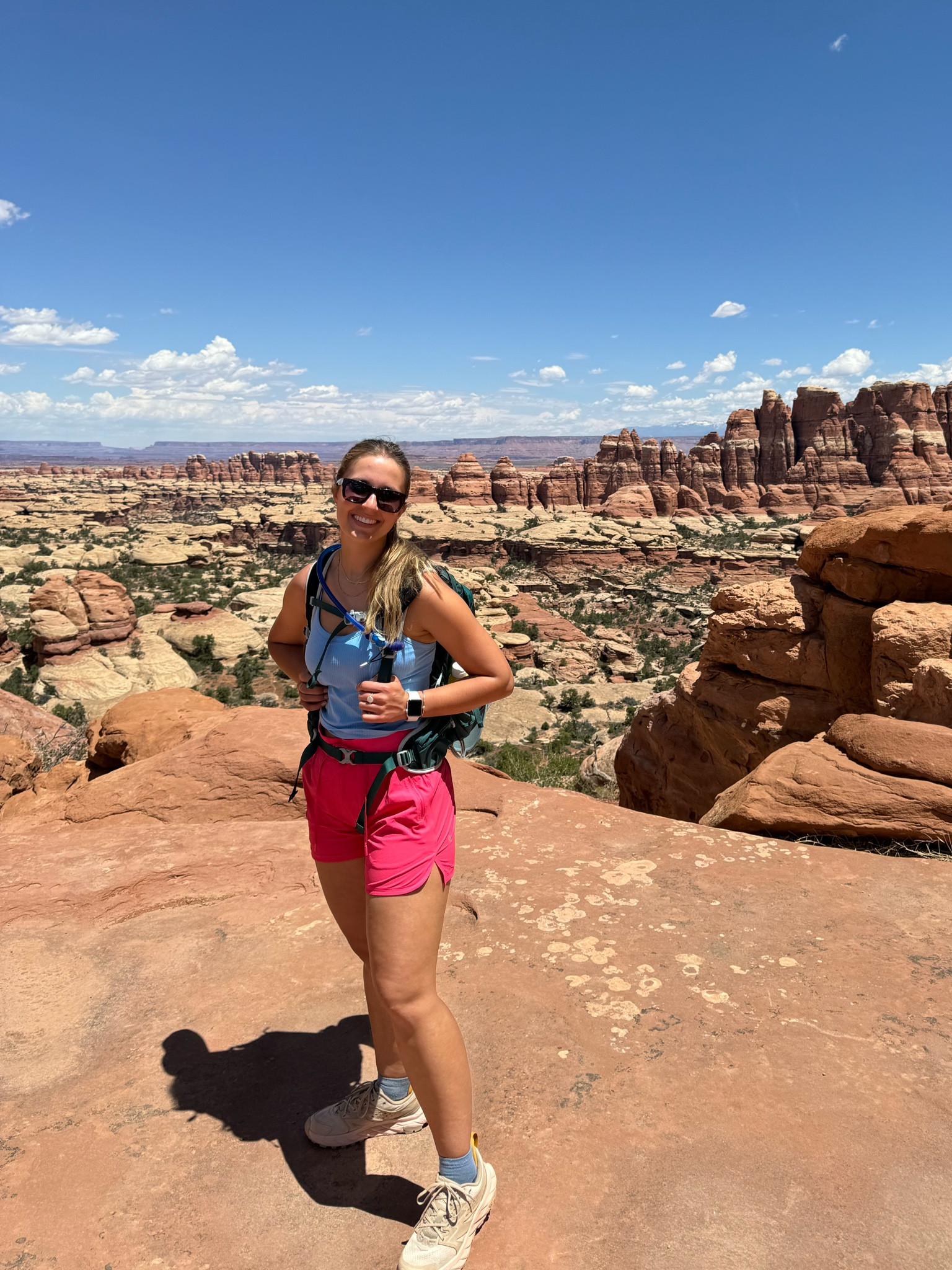 I got the full length ebb to street tank top & had it cropped because the already cropped version cut in n gave me side boob lol! these shorts fit really well for someone with a smaller waist & bigger thighs ☺️ fav hiking shoe for hot/desert like terrain! 

#LTKActive
