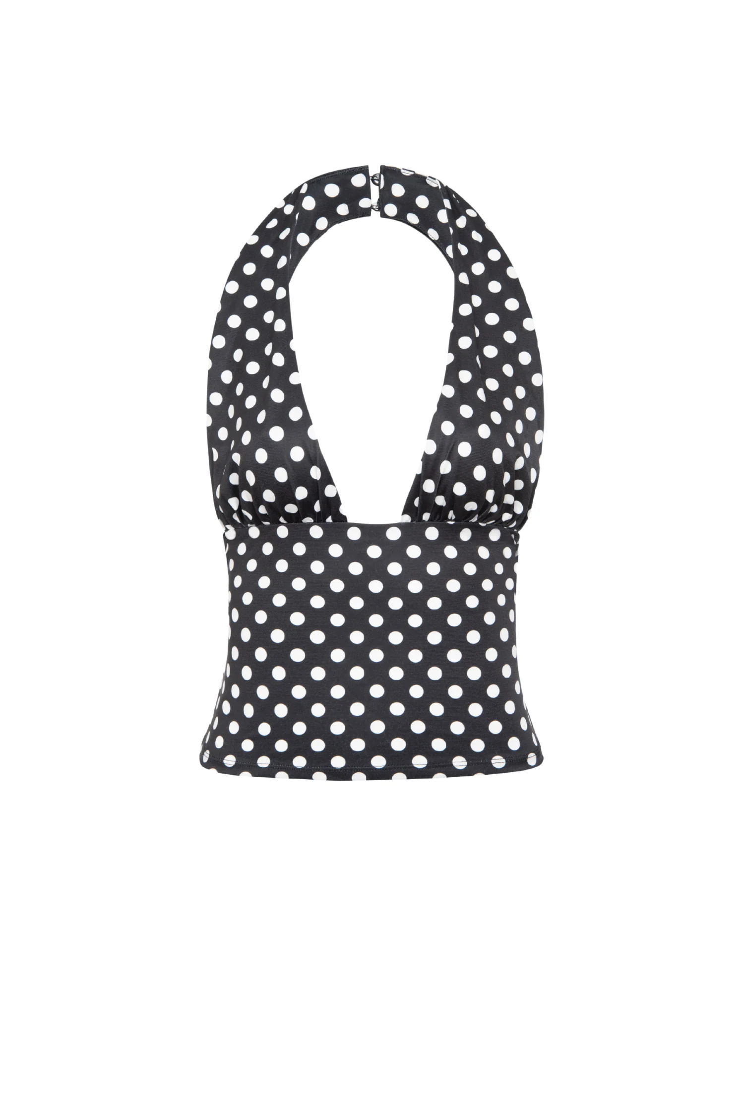 MATHILDE TOP - BLACK AND WHITE POLKA DOT | Miaou