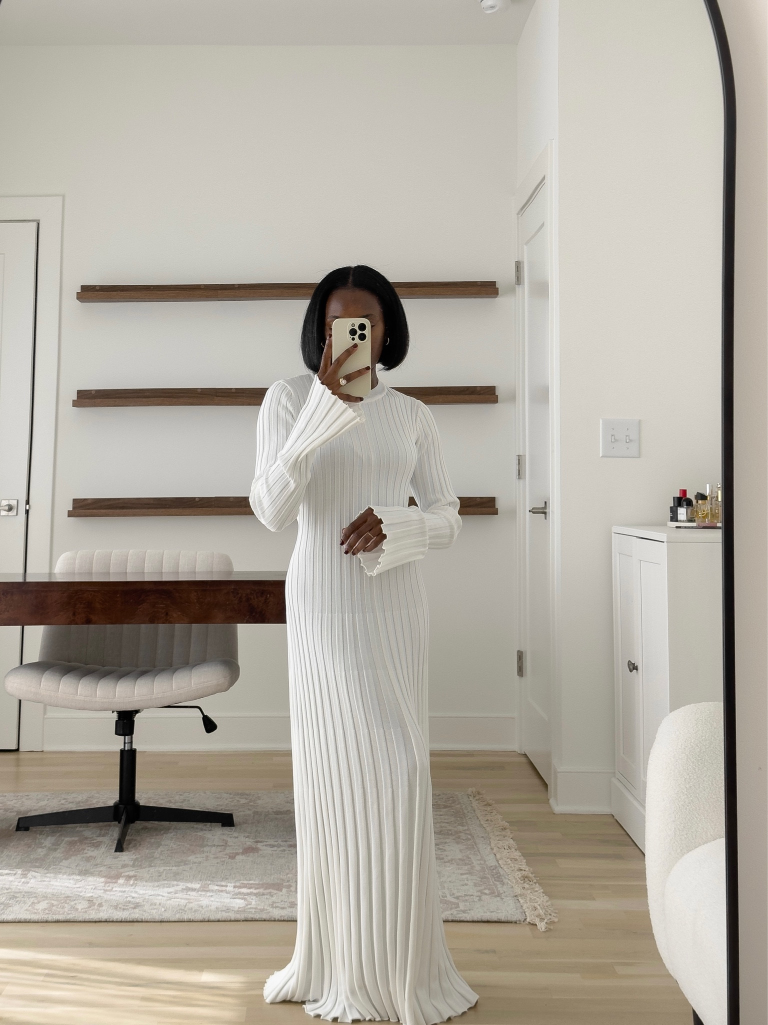 The PERFECT fall dress for ANY occasion! | DISSH Ada Long Sleeve Midi Dress in Off White

#LTKstyletip #LTKworkwear #LTKbeauty