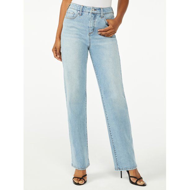 Scoop Women's Benton Ultra High Rise Trouser Jeans - Walmart.com | Walmart (US)