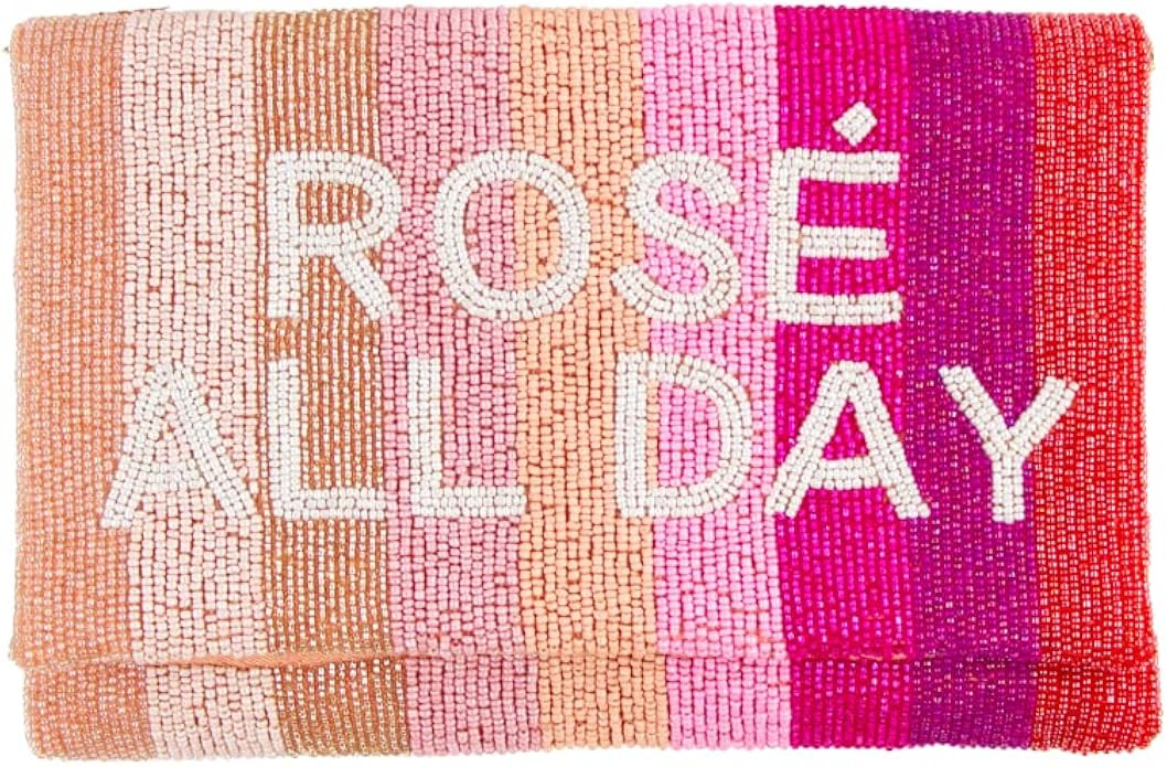Rose All Day Clutch Bag, Seed Bead Clutch Bag, Beaded Clutch Purse, Beaded Party Clutch Bags, Bac... | Amazon (US)
