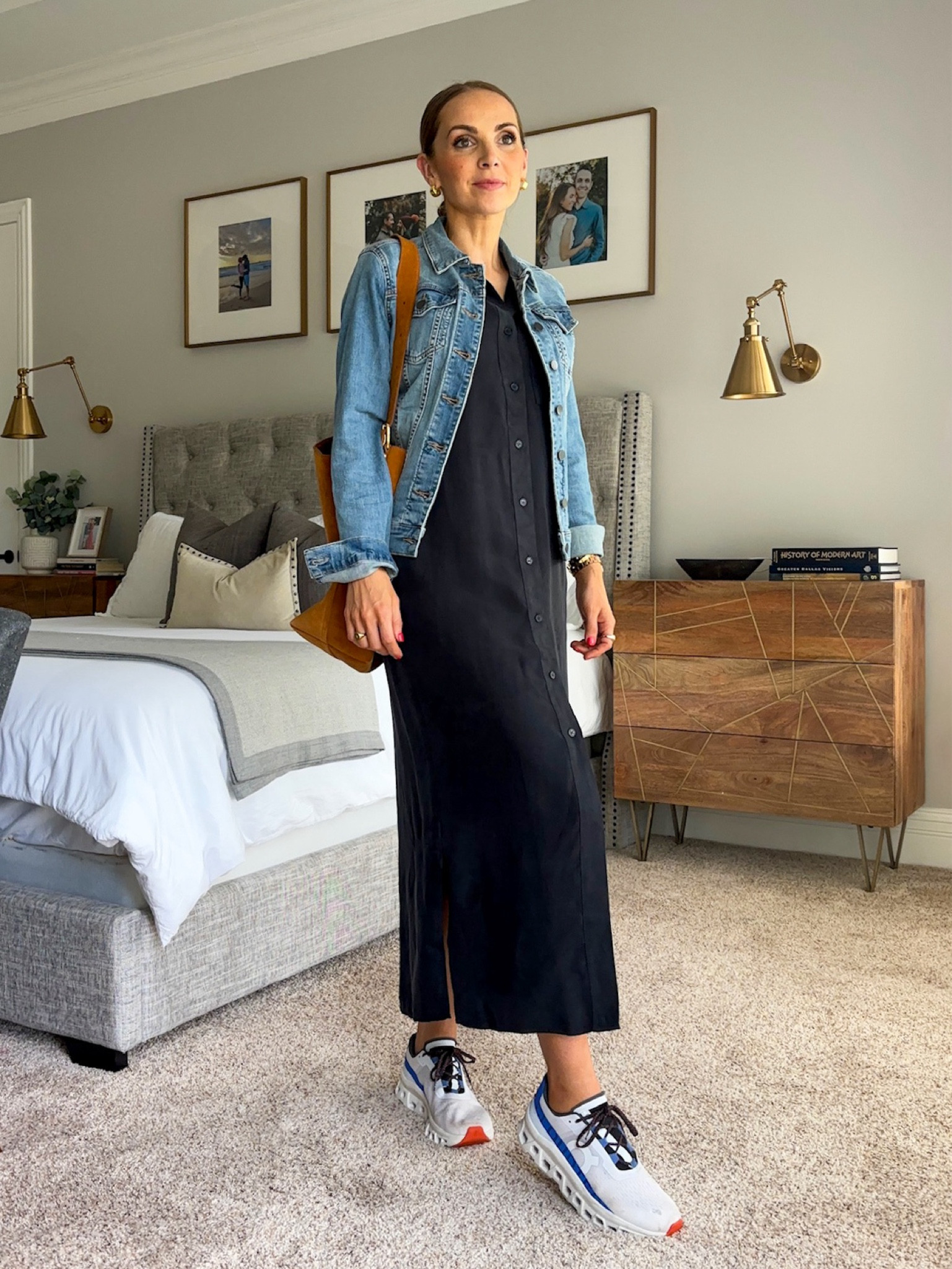 @nordstrom celebrity outfit lookalike with denim jacket + black dress  #NordstromPartner

#LTKTravel #LTKStyleTip #LTKSeasonal