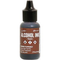 Ranger, Tim Holtz, Alcohol Ink, Sepia .5 Fl Oz, Brown Dark Chocolate Ink | Etsy (US)