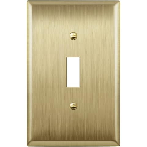 Rio Salto Toggle Light Switch Cover Plate MIDSIZE BRASS Outlet Covers Single Toggle Switch Plate ... | Amazon (US)