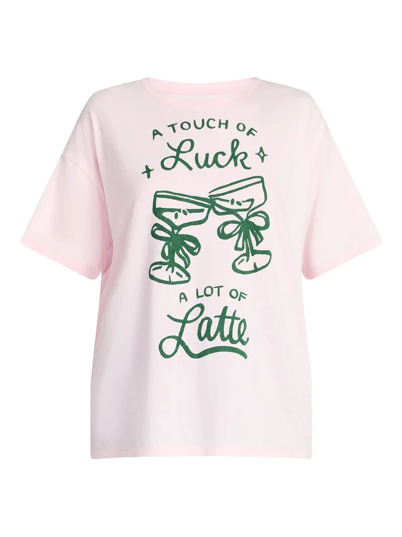 Saint Patrick's Day Women's Latte Luck Graphic Tee from Way to Celebrate, Sizes S-XXXL | Walmart (US)