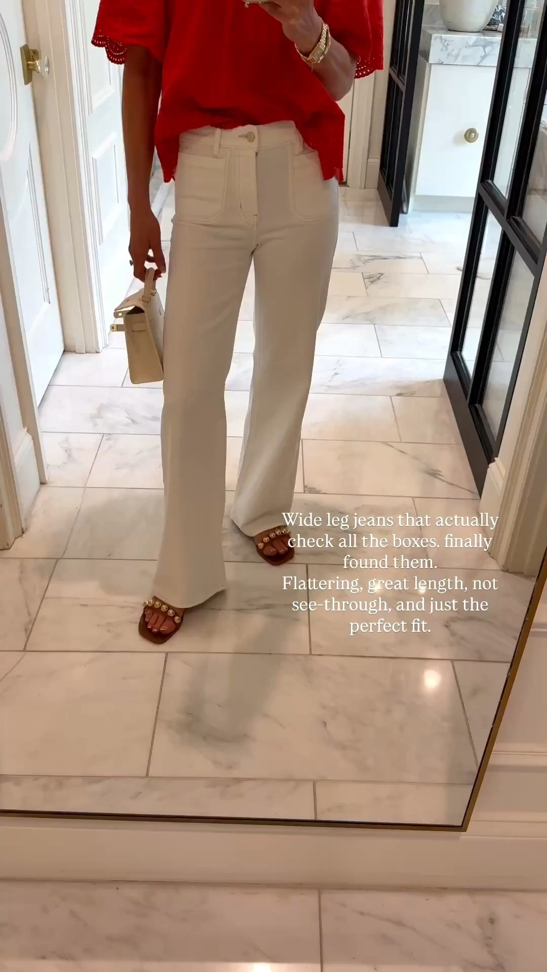 10/10 recommend these wide leg white jeans. Fit tts I'm 5'7 for reference