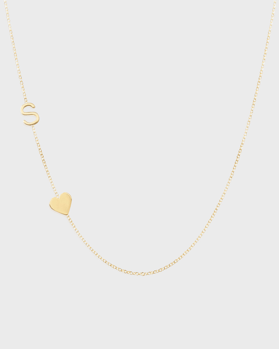 Maya Brenner Designs Personalized Mini One-Letter & Heart Pendant Necklace | Neiman Marcus