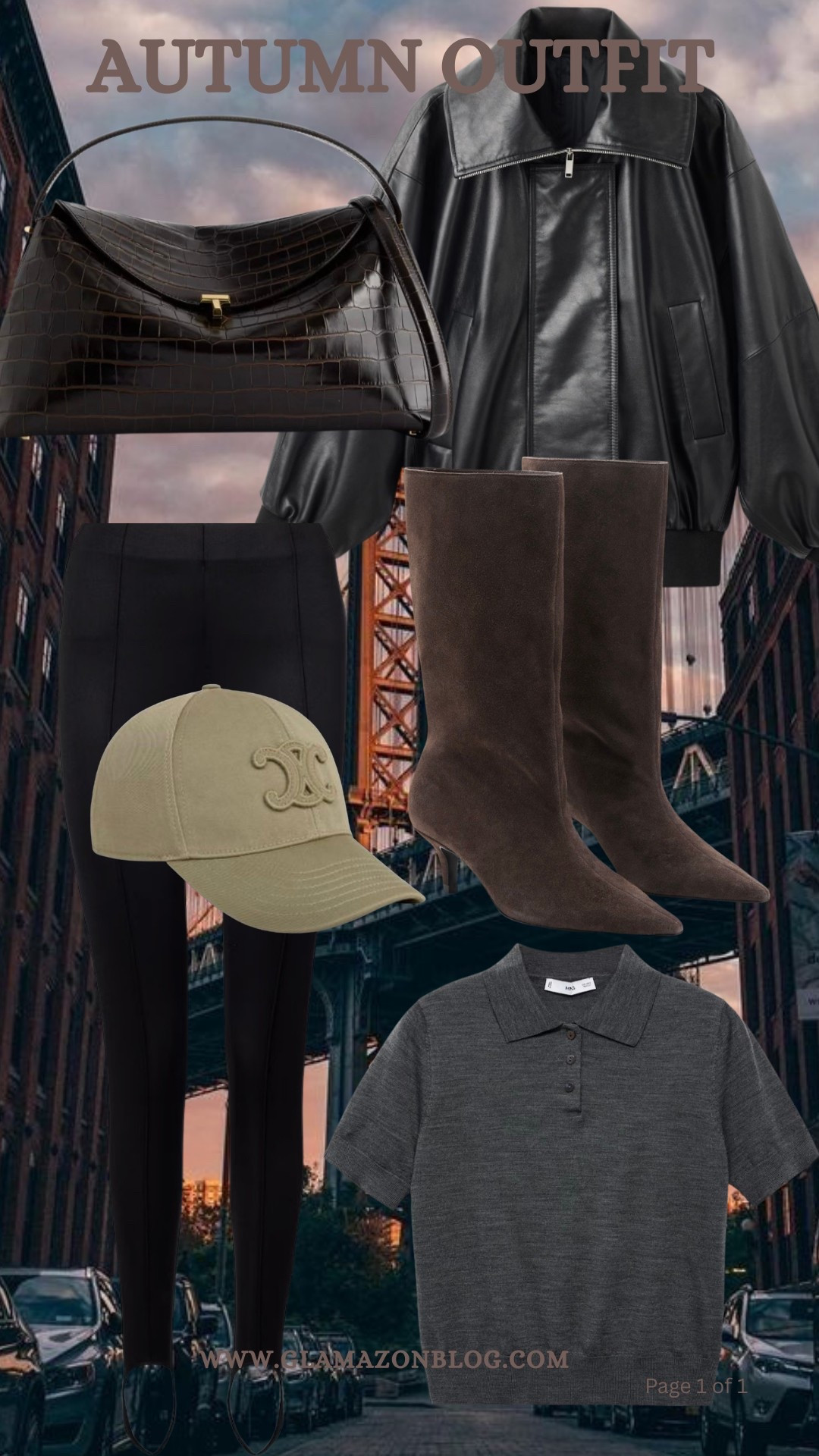 Autumn outfits, strirups, leather jacket, celine cap, toteme bag, croc bag, leather jacket 

#LTKeurope #LTKuk #LTKautumn