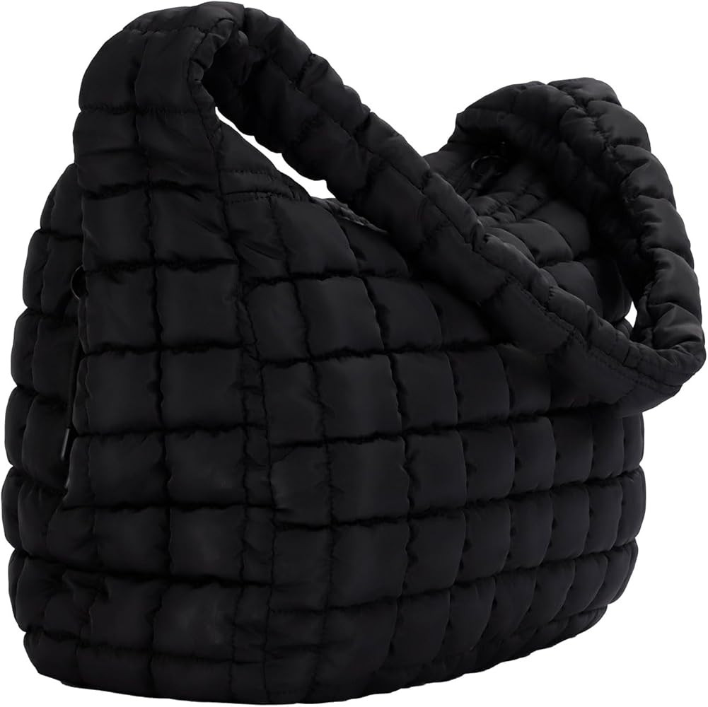 Quilted Tote Bag, Large Carryall Shoulder Hobo Bag, Lightweight Puffer Design | Amazon (US)