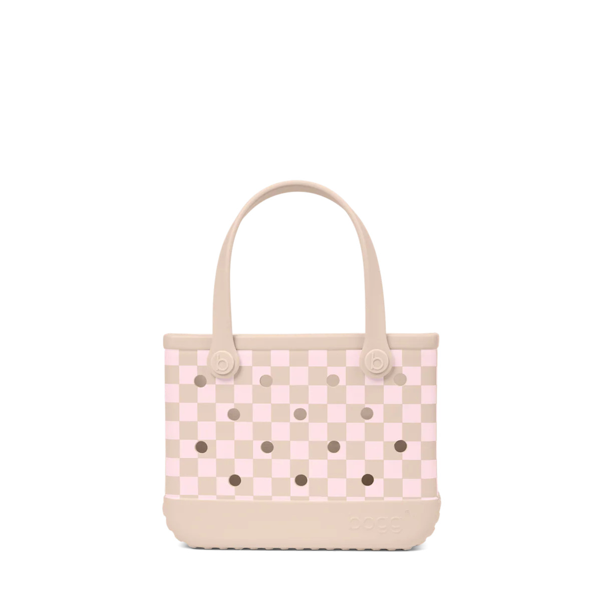 Bitty Bogg Bag - Checkered Linen/ Pink Marshmallow | Bogg