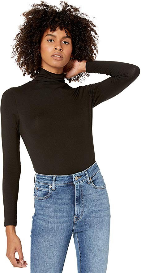 The Drop Women's Phoebe Long Sleeve Turtleneck Fitted T-Shirt | Amazon (US)