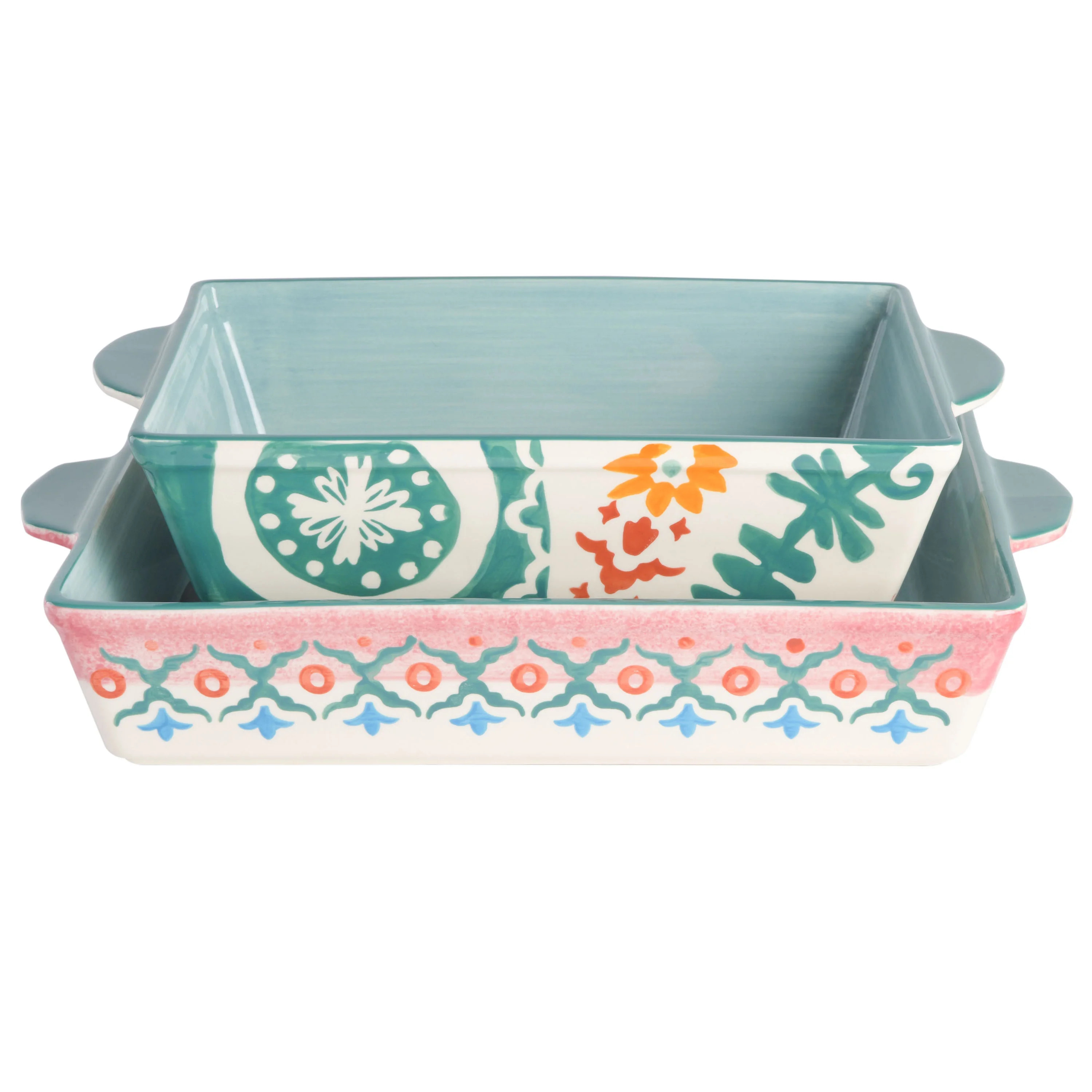 Spice by Tia Mowry - Savory Saffron Green 2PC Stoneware Bakeware Set - Walmart.com | Walmart (US)