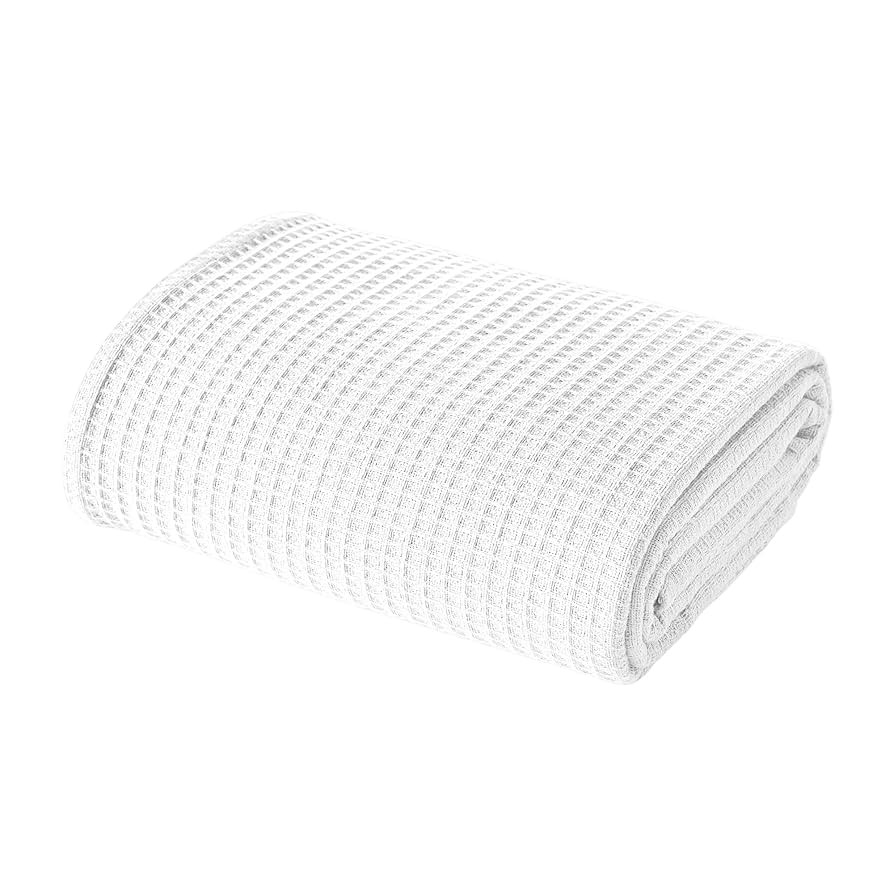 Modern Threads 100% Cotton Waffle Thermal Blanket, White, Full/Queen | Amazon (US)