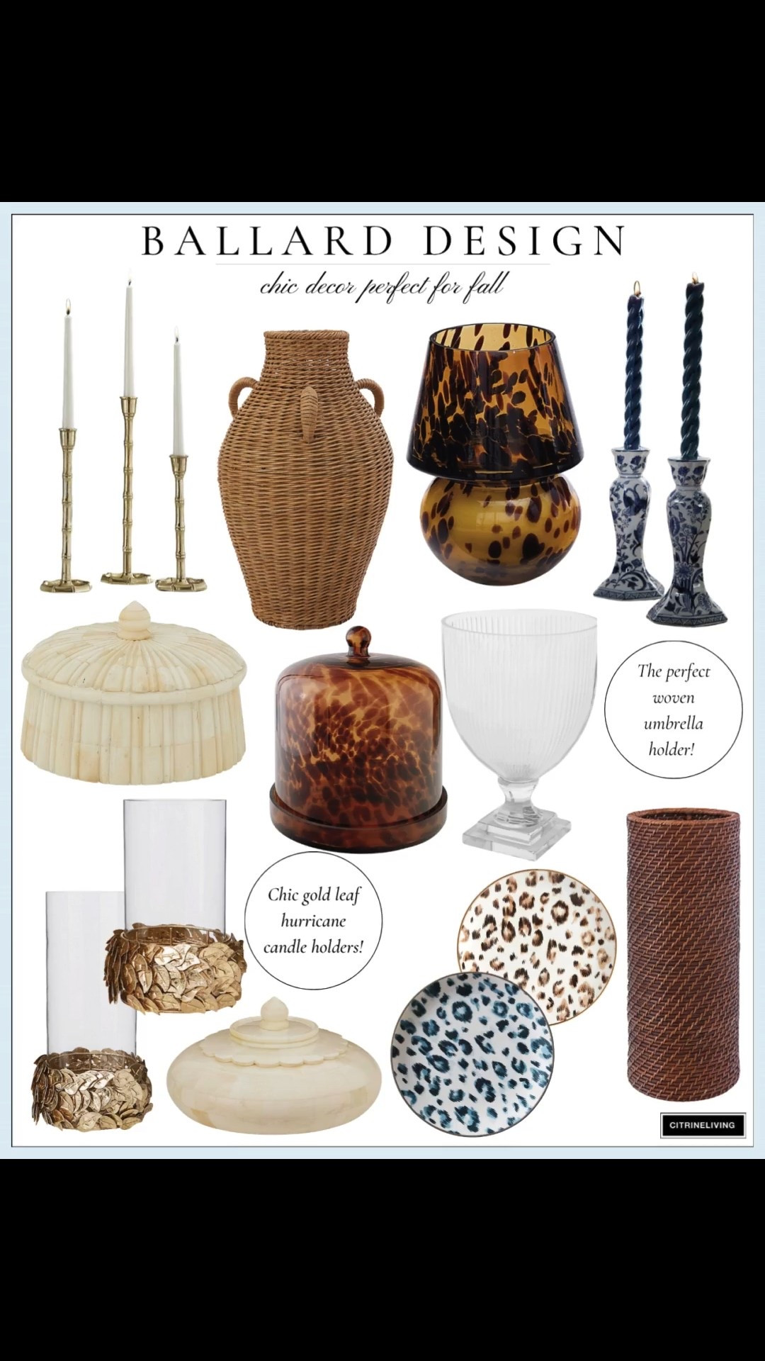 Ballard Design chic decor perfect for fall! 

fall decor, fall home, candle holder, candle stick, chic plates, chic decor, chic home finds 

#LTKHome #LTKSeasonal