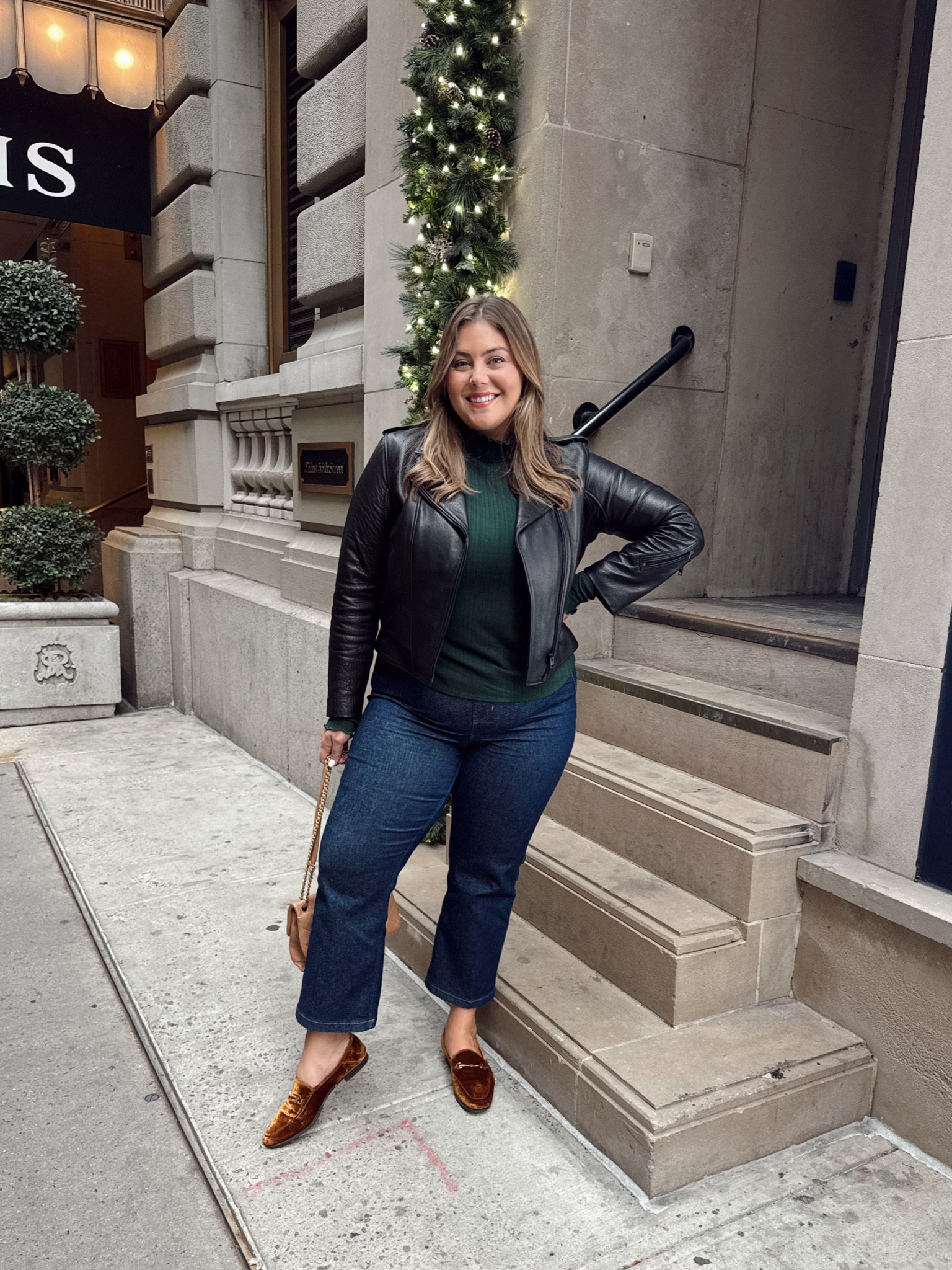 Early birthday celebrations in NYC - perfect fall outfit for the city. Wearing size XL in jacket, XXL in top, 1X in jeans. Use CARALYN20 at Spanx. 

#LTKTravel #LTKSeasonal #LTKMidsize