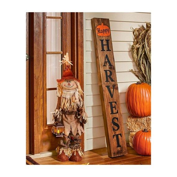 Perfect Harvest Porch Decor Best Halloween Outdoor Standing Sign Decoration | Etsy (US)