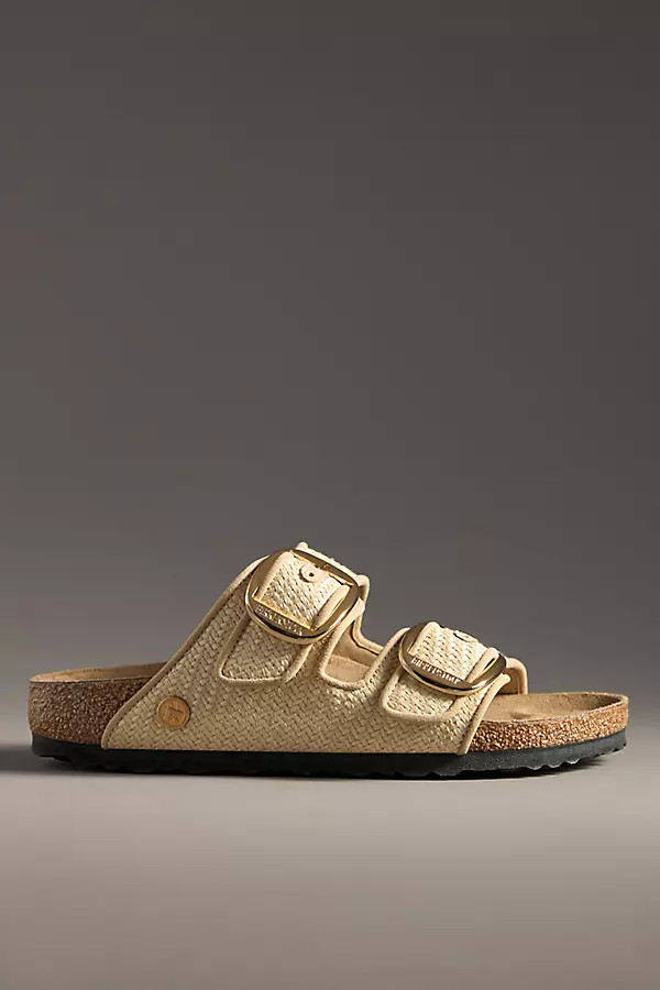 Birkenstock Arizona Big Buckle Raffia Sandals | Anthropologie (US)