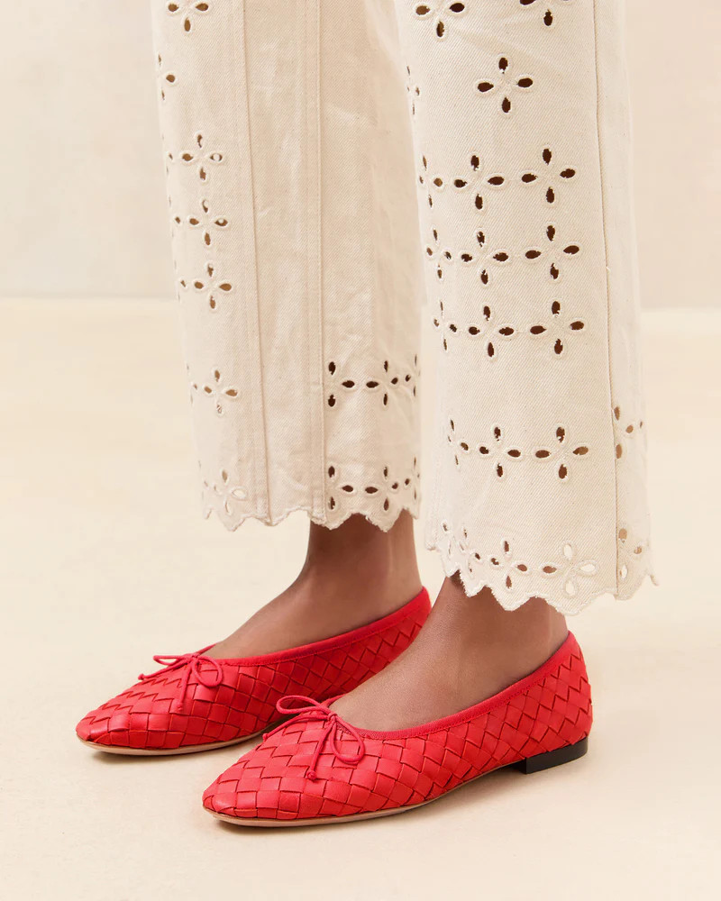 Landry Red Woven Ballet Flat | Loeffler Randall