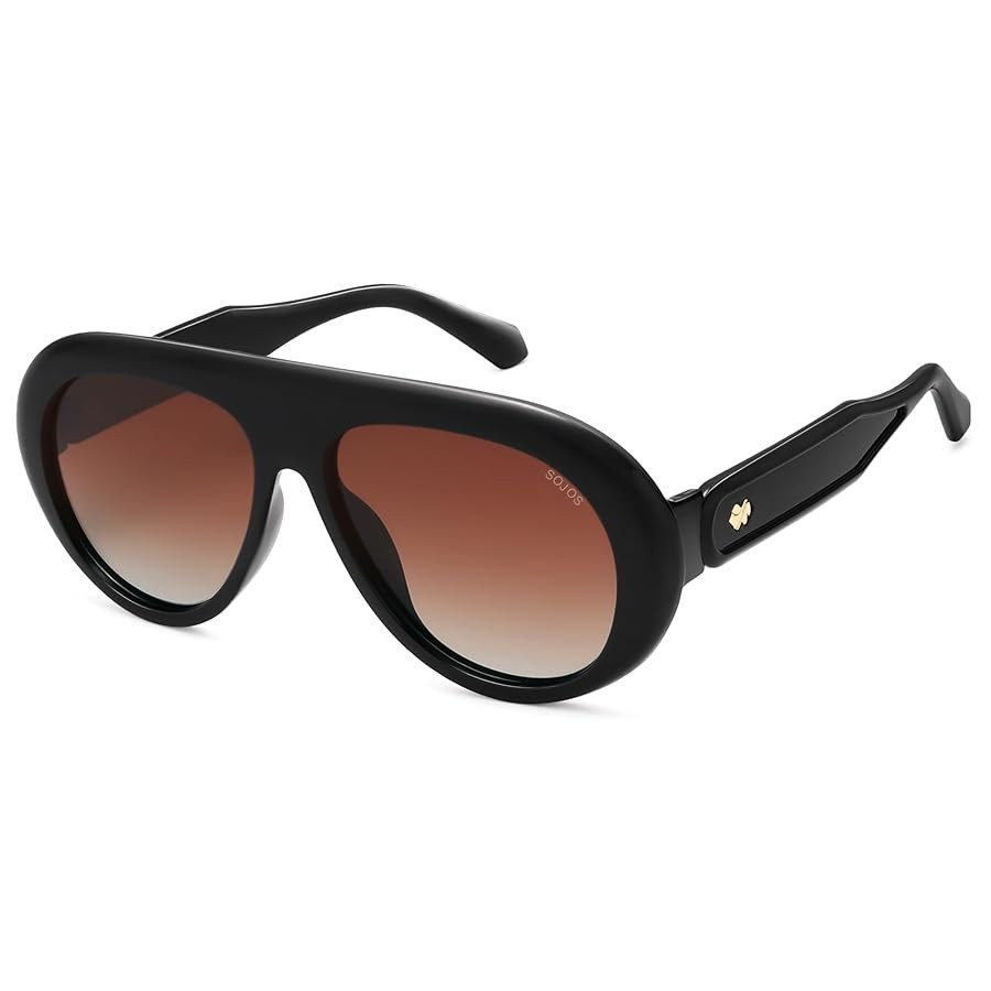 SOJOS Trendy Oversized Polarized Aviator Sunglasses Womens Men Retro Vintage 70s Style UV Protect... | Amazon (US)