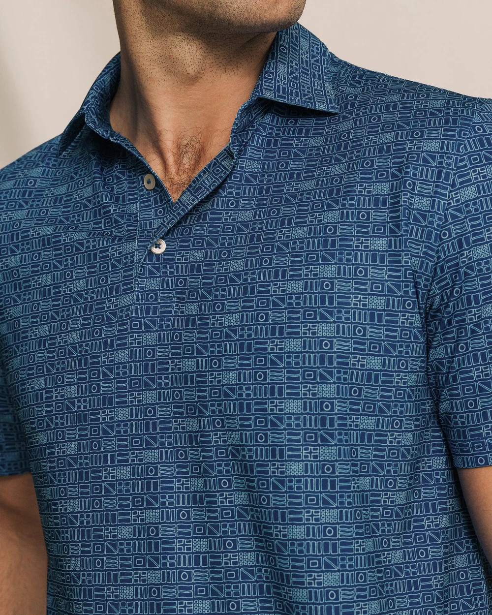 Driver ST Nautical Flag Printed Polo | Southern Tide