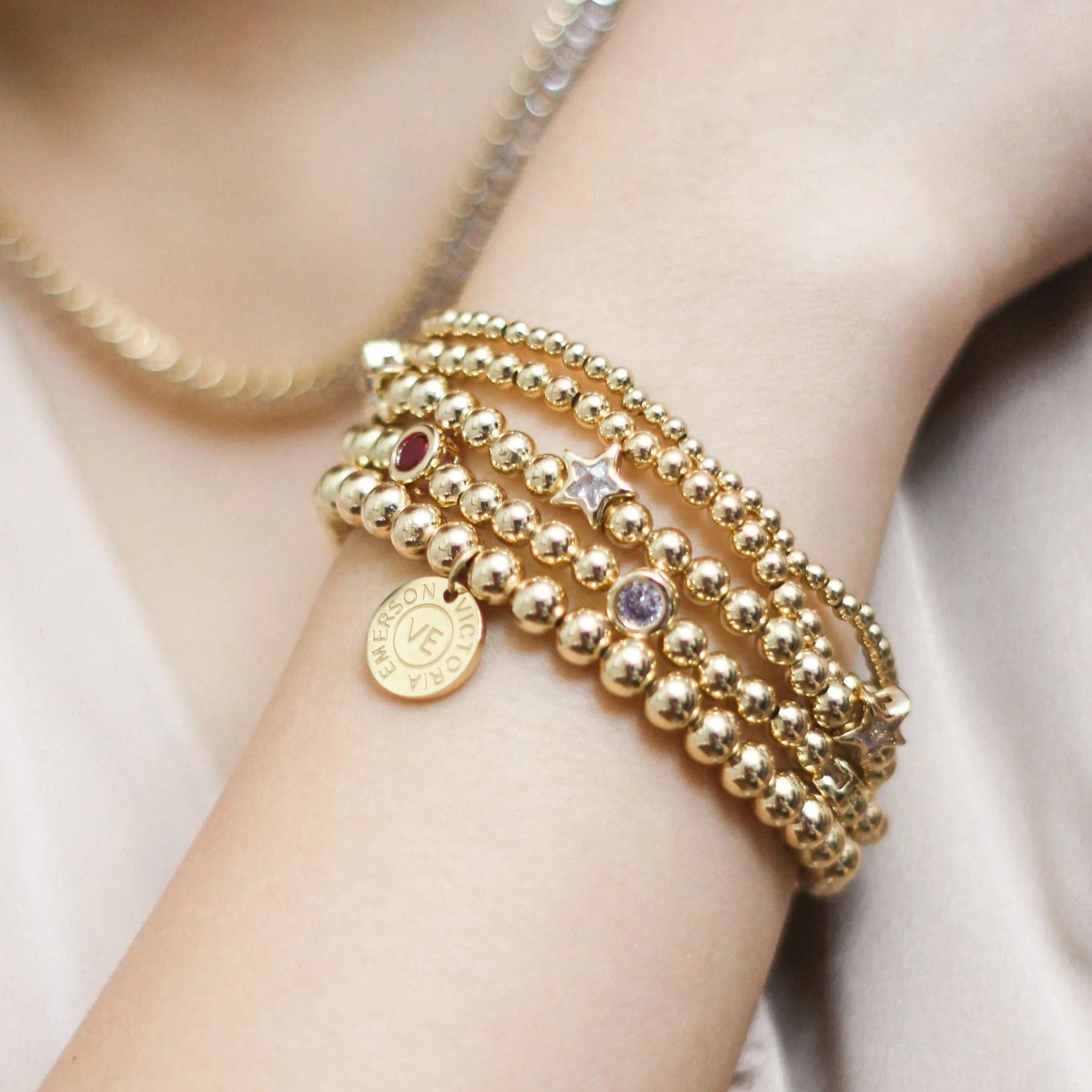 Elaya Stacking Bracelet Set, Victoria Emerson Bracelet Set, Gold Bracelets, Summer Sale | Victoria Emerson
