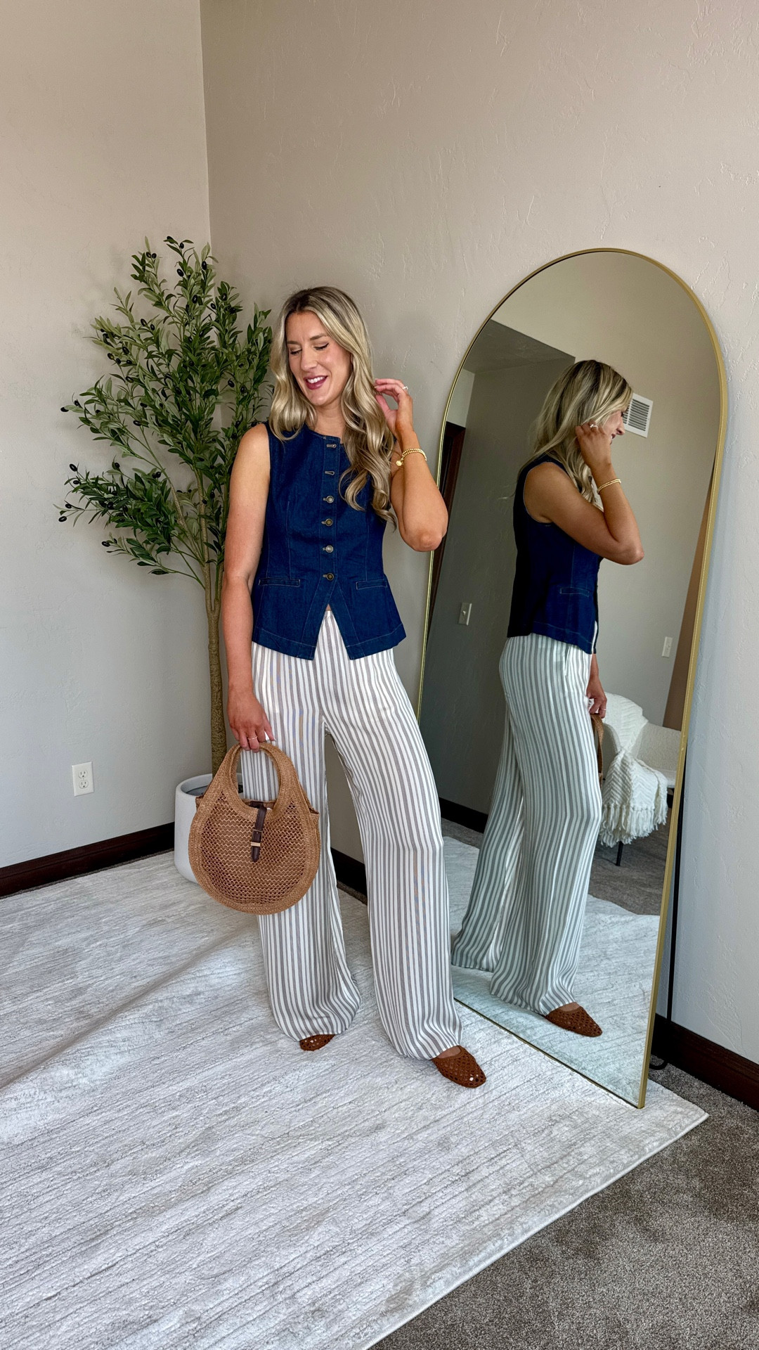 Wearing my true medium/8/tall in all- felt denim vest ran small otherwise all fit true to size! 

first ever order from J.Crew! Tall blazer works set, tall, matching set, tall, Boho, pants, tall, relaxed, striped pants, tall, poplin  dress,

#LTKSeasonal #LTKSaleAlert #LTKTall