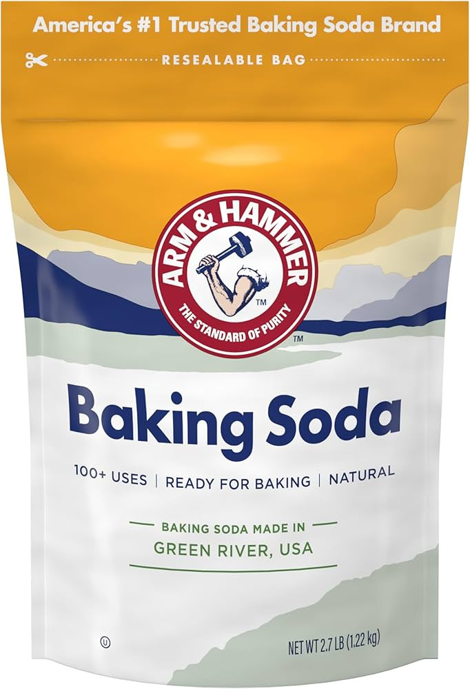 ARM & HAMMER Baking Soda Made in USA, Ideal for Baking, Pure & Natural, 2.7lb Bag | Amazon (US)