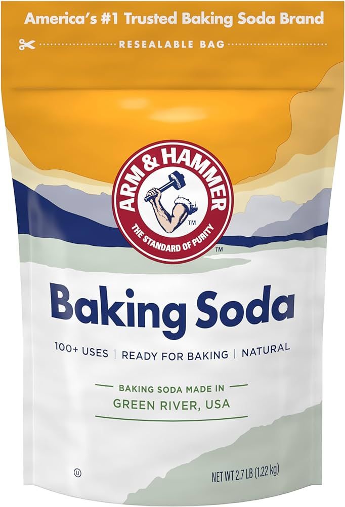 ARM & HAMMER Baking Soda Made in USA, Ideal for Baking, Pure & Natural, 2.7lb Bag | Amazon (US)