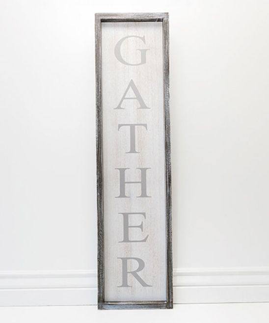 'Gather' Wood Framed Block Sign | zulily