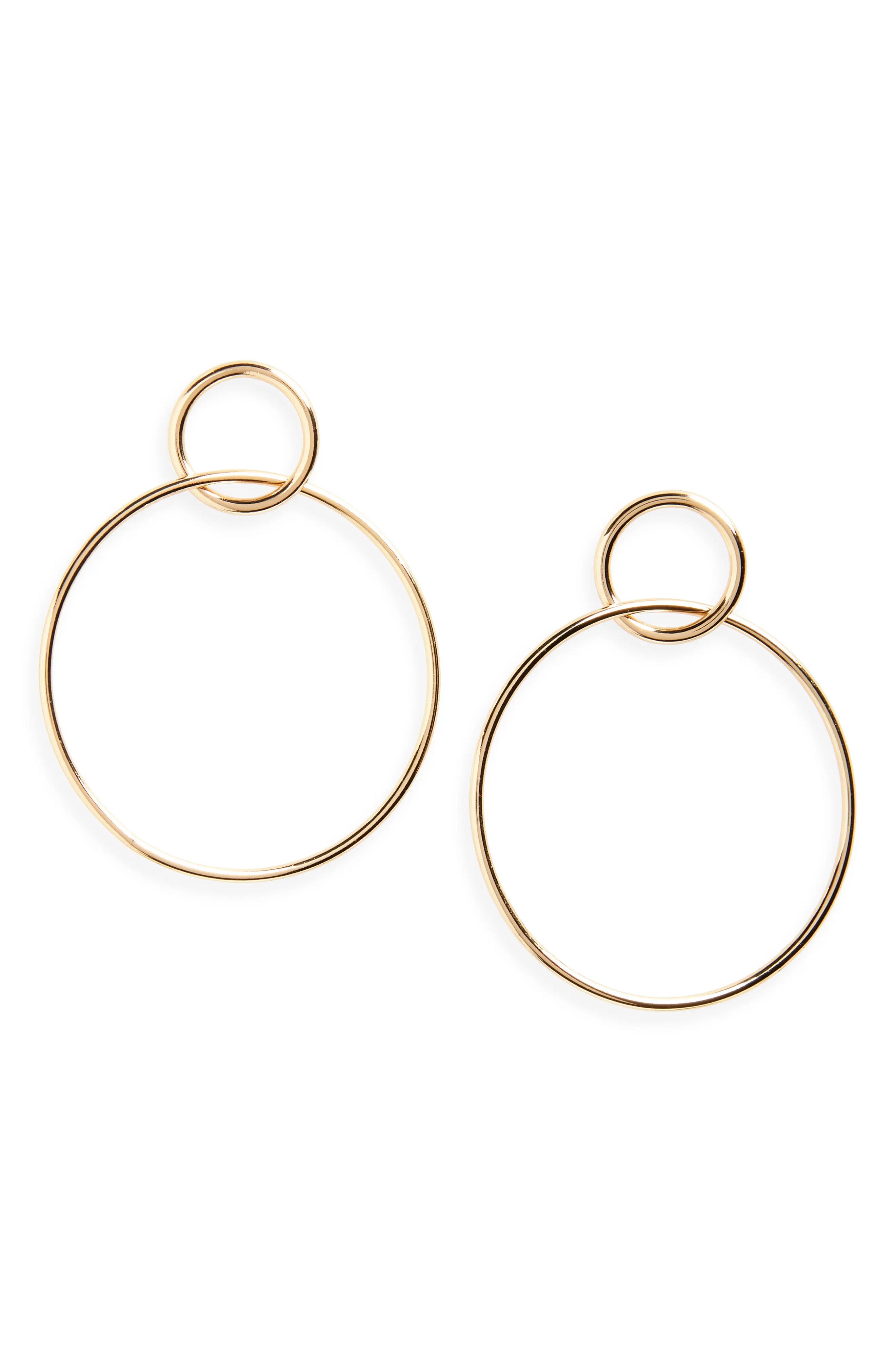 Halogen Double Circle Drop Earrings | Nordstrom