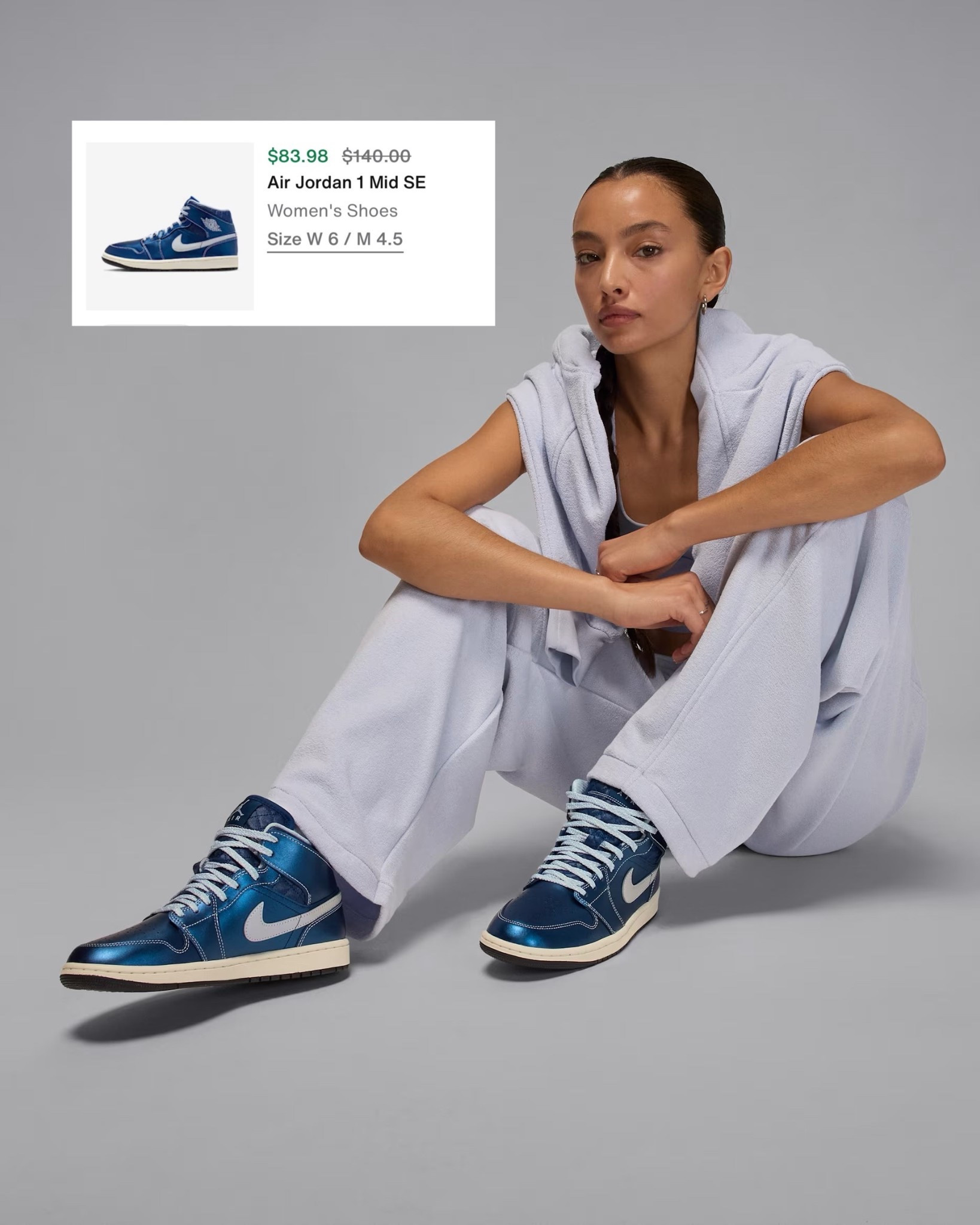 Major sale on these metallic blue Jordan 1’s 💙

#LTKfitnessgoals #LTKSaleAlert #LTKmomlife