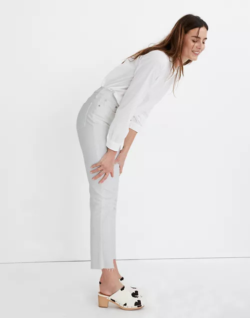 The Perfect Vintage Jean in Tile White: Raw-Hem Edition | Madewell
