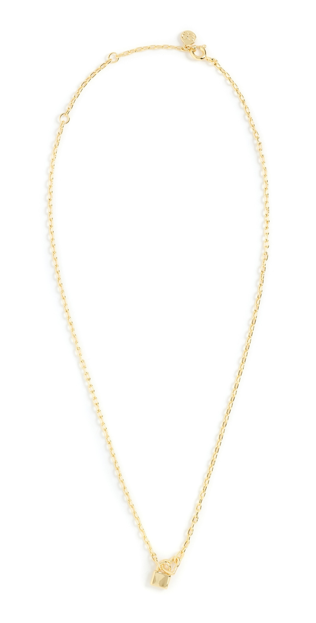 Gorjana Heart Padlock Interlocking Necklace Gold One Size | Shopbop