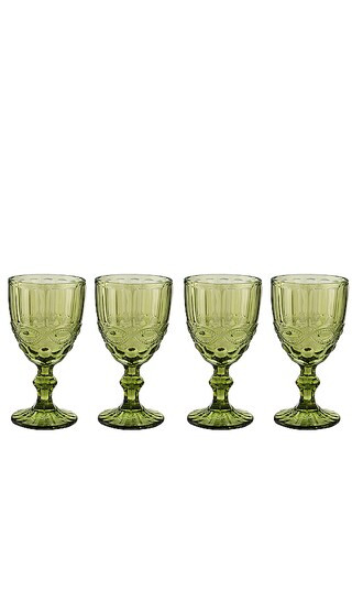 Chefanie Green Stem Glasses Set Of 4 in Green. | Revolve Clothing (Global)