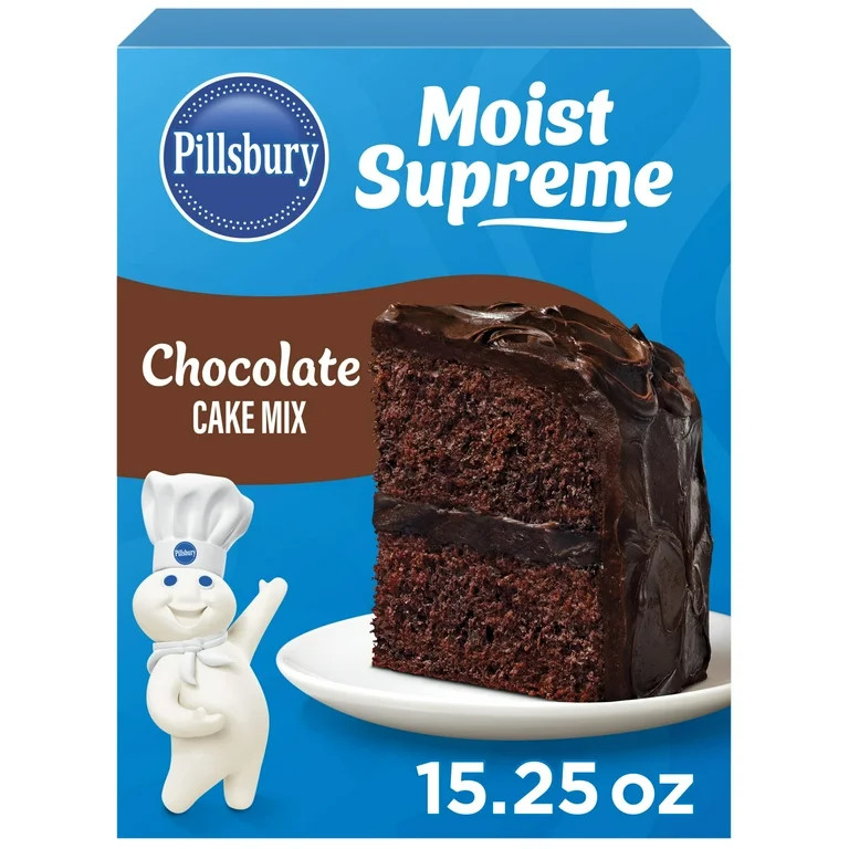 Pillsbury Moist Supreme Chocolate Cake Mix, 15.25 oz Box | Walmart (US)