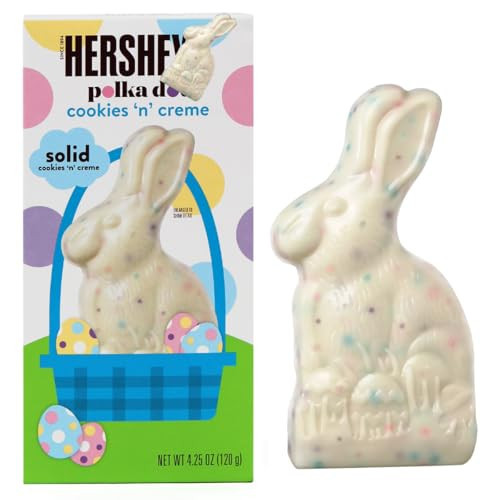 HersheysChocolate Bunny Cookies 'n' Creme Polka Dot, Chocolate Bunny Bulk Each 4.25oz, Perfect For Easter Celebrations, Ideal Easter Chocolate For Egg Hunts, (1 Count) | Amazon (US)