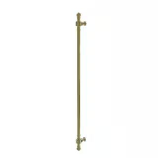 Retro Dot Collection 18 in. Center-to-Center Beaded Refrigerator Pull in Unlacquered Brass | The Home Depot